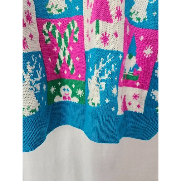 Party Sweater Dec. 25th Christmas Sweater XL Retro 90s Holiday Snowflake Reindee - Picture 3 of 6